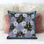 18x18 Gray Black Pink Blown Seam Broadcloth Floral Throw Pillow