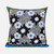 16x16 Gray Brown Blue Blown Seam Broadcloth Floral Throw Pillow