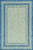 3' X 4' Blue and Green Striped Indoor Outdoor Area Rug