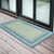 3' X 4' Blue and Green Striped Indoor Outdoor Area Rug