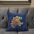 18x18 Green Black Blue Bird Blown Seam Broadcloth Animal Print Throw Pillow
