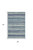 2' X 3' Blue and Ivory Striped Power Loom Area Rug