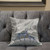 18x18 Gray Green Deer Blown Seam Broadcloth Animal Print Throw Pillow