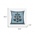 18x18 Sky Blue Red Blown Seam Broadcloth Floral Throw Pillow