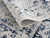 2' X 5' Navy Blue Distressed Floral Area Rug