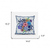 16x16 White Blue Blown Seam Broadcloth Floral Throw Pillow