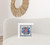 16x16 White Blue Blown Seam Broadcloth Floral Throw Pillow