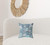 16" X 16" Gray And White Broadcloth Floral Throw Pillow