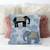 18x18 Sky Black White Elephant Blown Seam Broadcloth Animal Print Throw Pillow