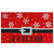 17" X 29" Red Black and White Coir Snowflake Believe Outdoor Christmas Door Mat