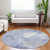 Round Floral Washable Indoor Outdoor Area Rug