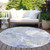 Round Floral Washable Indoor Outdoor Area Rug