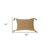 14" X 20" Beige Striped Cotton Throw Pillow With Tassels