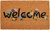 17" X 29" Natural and Black Coir Welcome Outdoor Door Mat