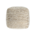 Cotton Wool And Jute Striped Pouf Ottoman