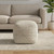 Cotton Wool And Jute Striped Pouf Ottoman