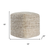 Cotton Wool And Jute Striped Pouf Ottoman