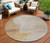 Round Geometric Washable Indoor Outdoor Area Rug