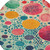 Round Geometric Washable Indoor Outdoor Area Rug