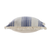 Set of Two 18" Blue and Cream Cotton Throw Pillows with Fringe