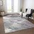 Lavender Striped Washable Indoor Outdoor Area Rug