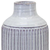 10" Off White Terracotta Striped Cylinder Table Vase