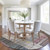 Round Striped Washable Indoor Outdoor Area Rug