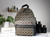 Marc Jacobs Signet Medium Black Logo Printed Backpack