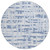 Blue Round Striped Washable Indoor Outdoor Area Rug