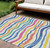 Striped Washable Indoor Outdoor Area Rug