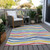 Striped Washable Indoor Outdoor Area Rug