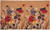 17" X 29" Natural Red and Yellow Coir Floral Outdoor Door Mat