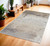 4' X 6' Gray and Ivory Abstract Non Skid Area Rug