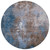 Round Abstract Washable Indoor Outdoor Area Rug
