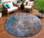 Round Abstract Washable Indoor Outdoor Area Rug