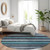 Round Striped Washable Indoor Outdoor Area Rug