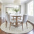 Round Floral Washable Indoor Outdoor Area Rug
