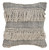 20" Off-White and Black Cotton Throw Pillow