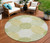 Round Geometric Washable Indoor Outdoor Area Rug