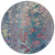 Round Abstract Washable Indoor Outdoor Area Rug