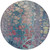 Round Abstract Washable Indoor Outdoor Area Rug
