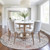 Round Abstract Washable Indoor Outdoor Area Rug