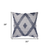 20" Blue Geometric Throw Pillow