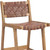 Leather and Solid Wood Low Back Bar Height Bar Chair