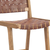 Leather and Solid Wood Low Back Bar Height Bar Chair