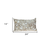 14" X 24" Brown and White Cotton Lumbar Throw Pillow with Embroidery