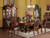 Set of Two Upholstered Faux Leather And Solid Wood Dining Side Chairs