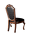 Set of Two Upholstered Faux Leather And Solid Wood Dining Side Chairs
