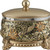 Resin Floral Scroll Jewelry Box With Metal Accents