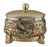 Resin Floral Scroll Jewelry Box With Metal Accents
